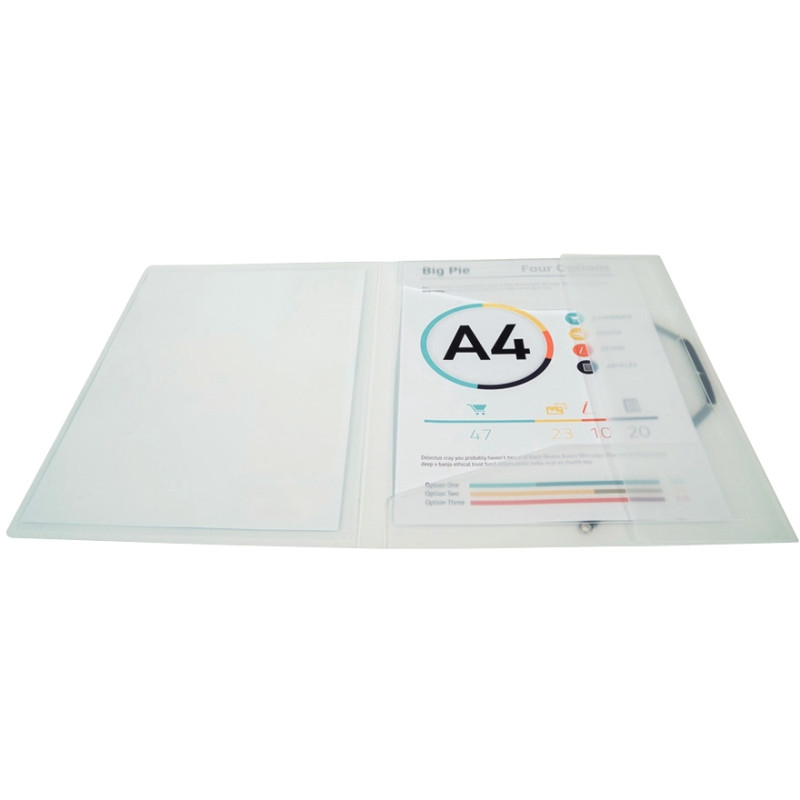 Chemise 3 rabats à élastiques personnalisable KREACOVER en polypropylè