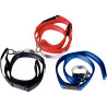 Boîte de 10 lacets textile ajustables rouge