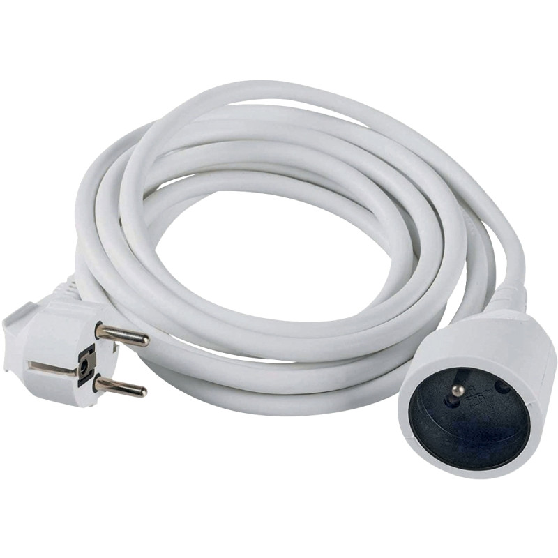 Rallonge électrique 5m blanche