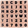 Set 36 tampons lettres/chiffres en majuscule