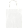 Lot de 20 sacs en kraft blanc, 18x21x8 cm