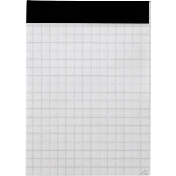 Bloc de bureau sans couverture format A7, quadrillé 5x5, papier 60g