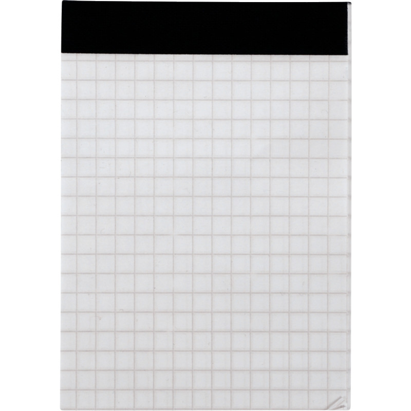 Bloc de bureau sans couverture format A7, quadrillé 5x5, papier 60g