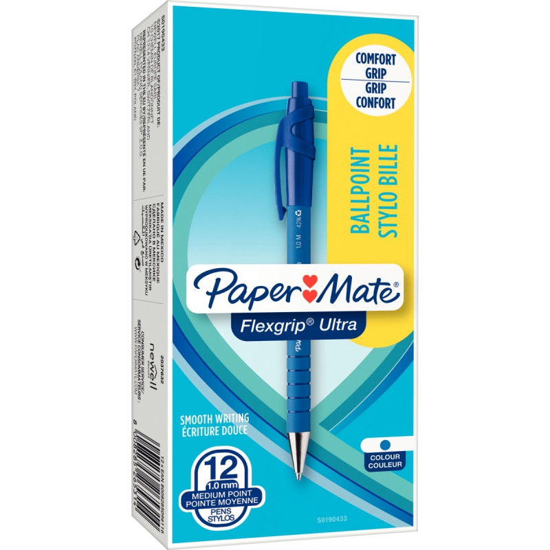 Boîte de 12 stylos Flexgrip Ultra bleus