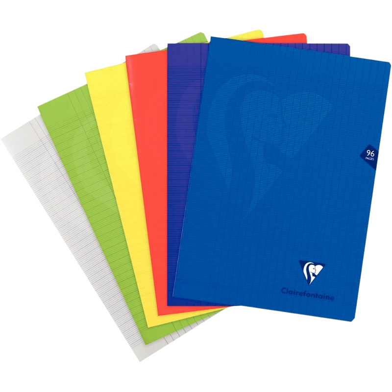 Cahier 96 pages MIMESYS, format A4, seyès, coloris assortis