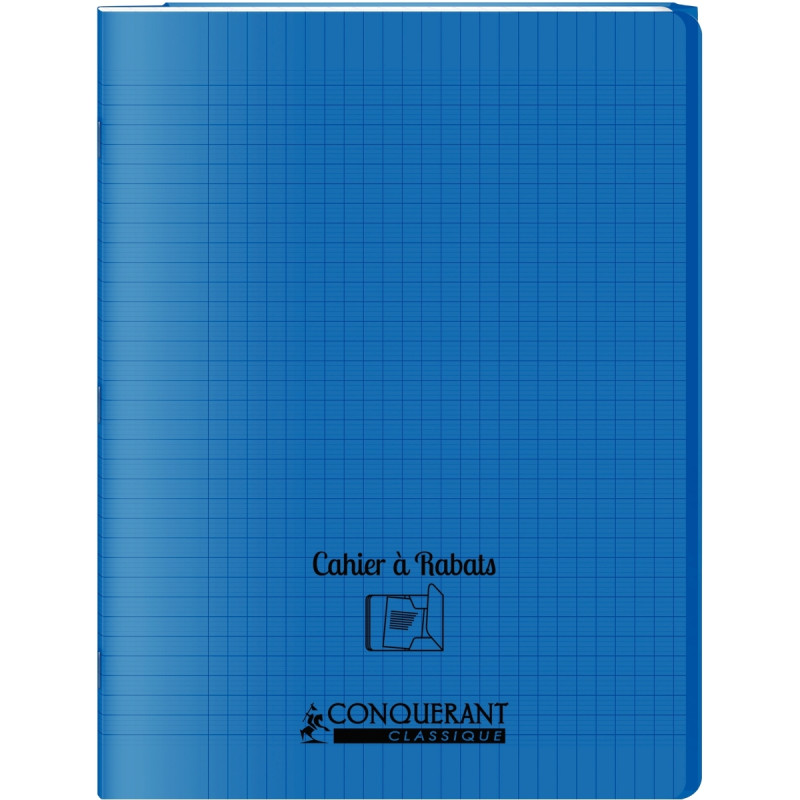 Piqûre 96 pages avec 2 rabats, format 24x32 cm, seyès 90g, couverture