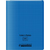 Piqûre 96 pages avec 2 rabats, format 24x32 cm, seyès 90g, couverture