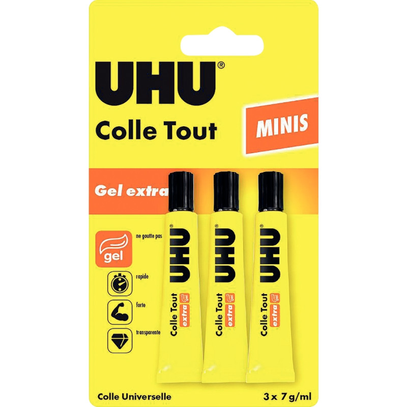 Lot de 3 tubes 7ml colle gel