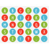 Rouleau de 900 gommettes alphabet en majuscule