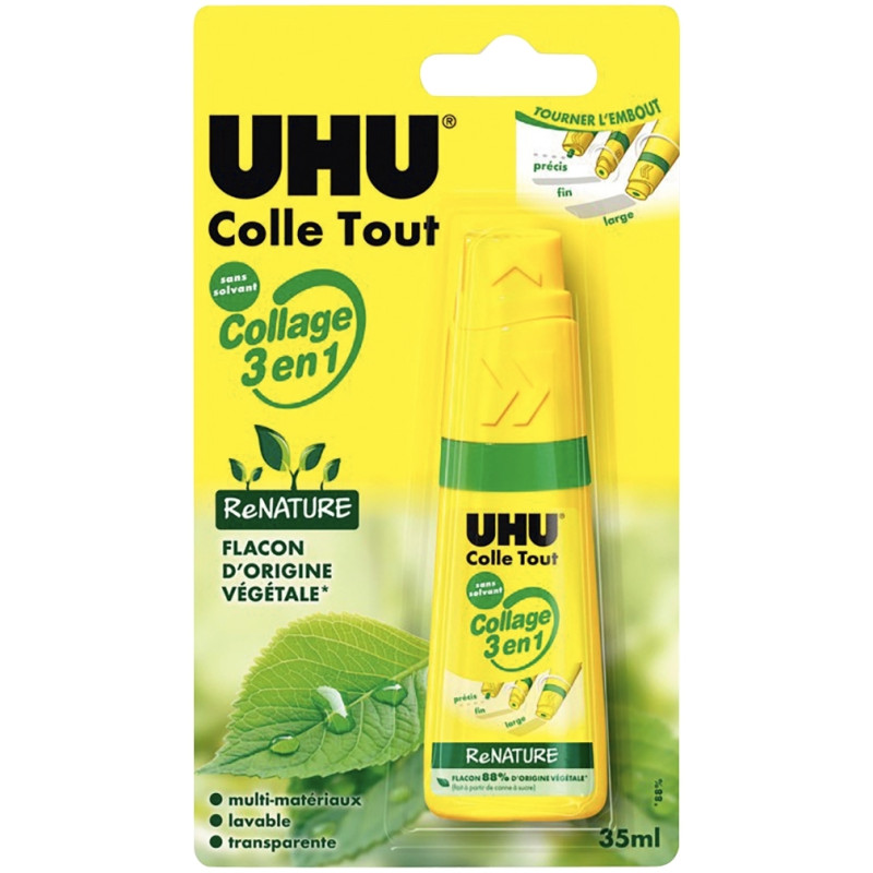 Flacon de colle 35g 3en1 Uhu Renature
