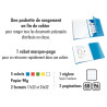 Piqûre 48 pages avec 2 rabats, format 17x22 cm, seyès 90g, couverture