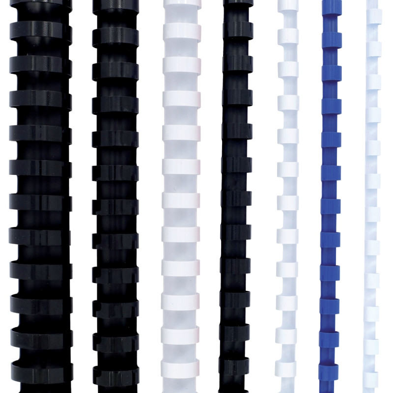 Boîte de 100 reliures plastiques couleur Ø 8mm blanc