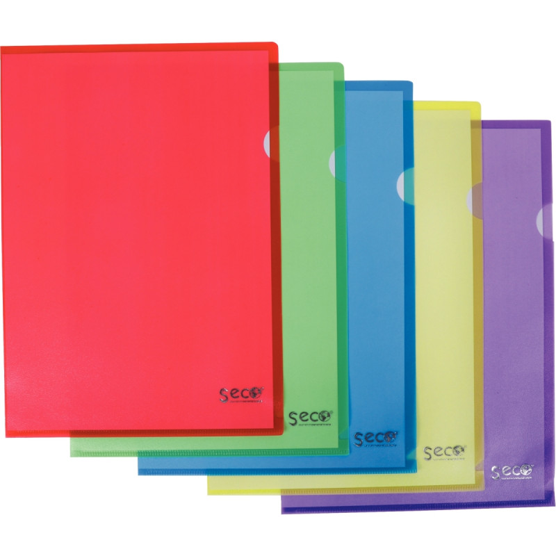 Sachet de 25 pochettes coin en polypropylène recyclé, coloris assortis