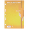 Feuillets mobiles 100 pages 80g, format A4, seyès jaune