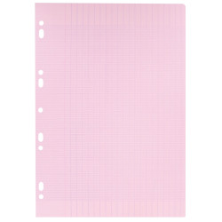 Feuillets mobiles 100 pages 80g, format A4, seyès rose