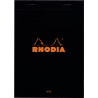 Bloc de bureau RHODIA BLACK 80 feuilles, format A5, ligné, papier blan