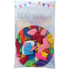 Sachet de 100 ballons de baudruche couleurs assorties