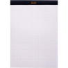 Bloc de bureau RHODIA BLACK 80 feuilles, format A4, quadrillé 5x5, pap
