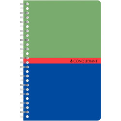 Carnet à reliure intégrale 100 pages CONQUERANT, format 9x14 cm, quadr