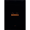 Bloc de bureau RHODIA BLACK 80 feuilles, format A4, ligné, papier blan