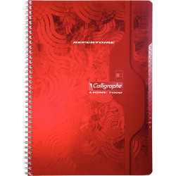 Répertoire à reliure intégrale 180 pages, format A4, quadrillé 5x5, pa