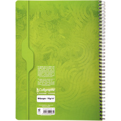 Répertoire à reliure intégrale 180 pages, format A4, quadrillé 5x5, pa
