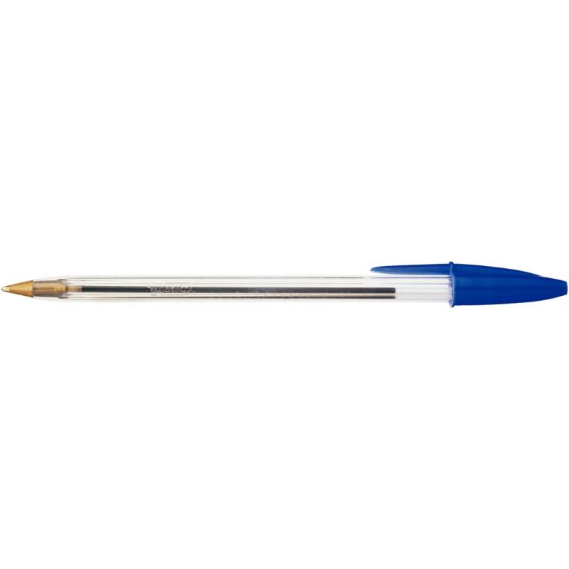 Stylo bille Cristal pointe moyenne bleu