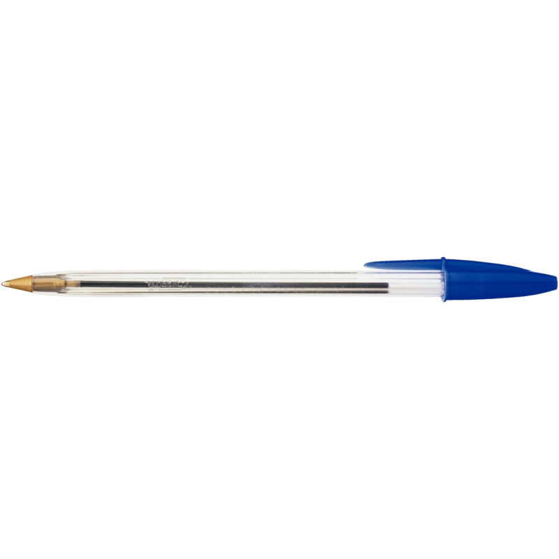 Boîte de 50 stylos bille Cristal pointe moyenne bleus