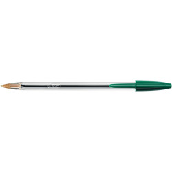 Blister de 4 stylos bille Cristal pointe moyenne verts