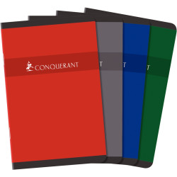 Carnet piqué 96 pages CONQUERANT, format 11x17 cm, quadrillé 5x5, papi
