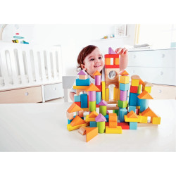 Baril de 101 blocs de construction en bois