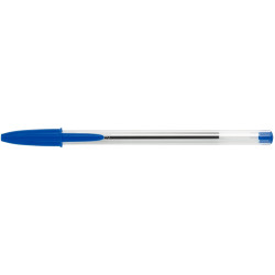 Stylo bille Cristal pointe moyenne bleu