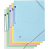 Paquet de 5 chemises 3 rabats à élastiques TOP FILE+ en carte lustrée
