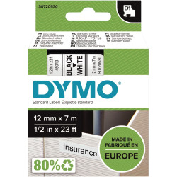 Recharge DYMO D1 12 mm x 7 m noir et blanc