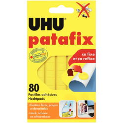 Blister de 80 pastilles adhésives Patafix jaunes