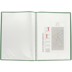 Protège-documents couverture souple en polypropylène 80 vues, vert