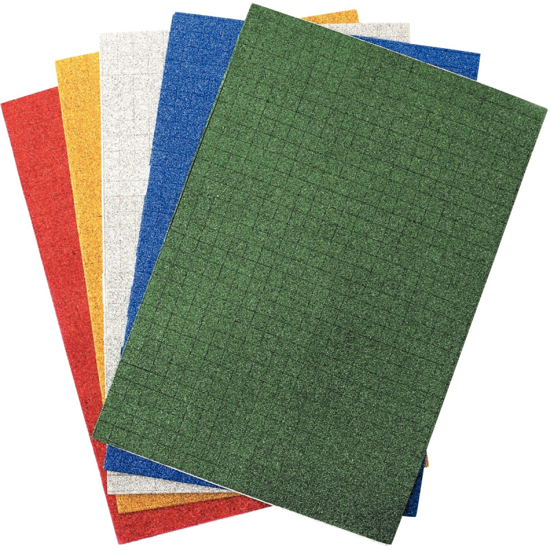 Sachet de 5 feuilles de mosaïque en mousse format 21 x 31 cm