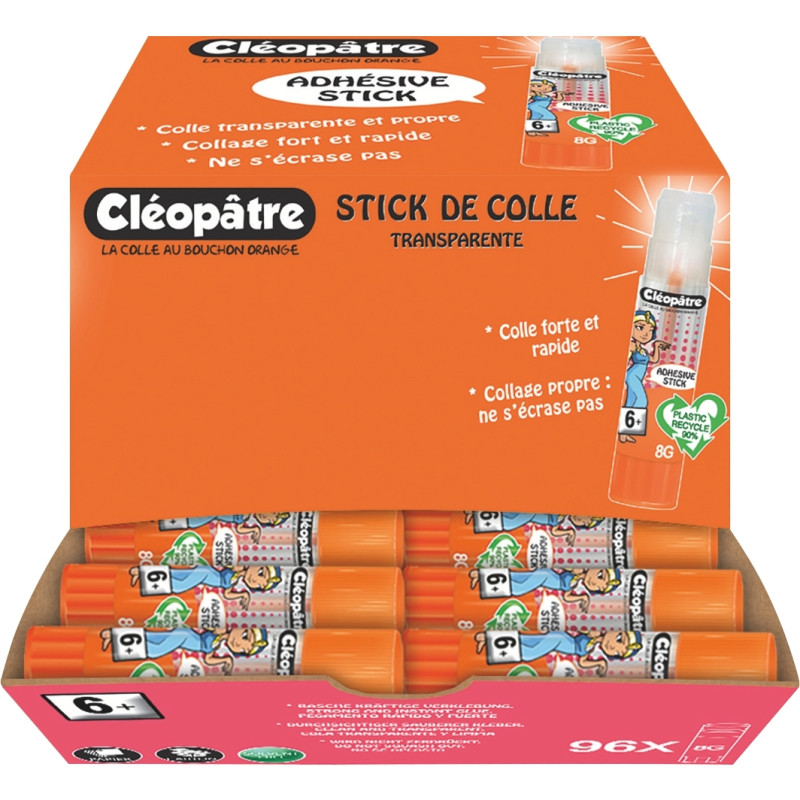Pack de 96 bâtons de colle transparente Adhésive