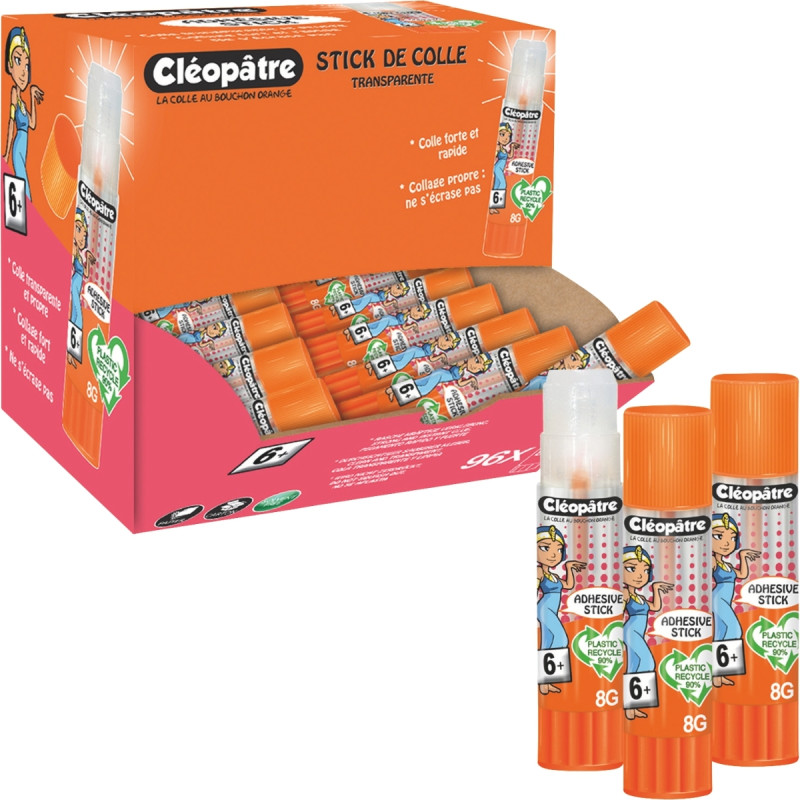 Pack de 96 bâtons de colle transparente Adhésive