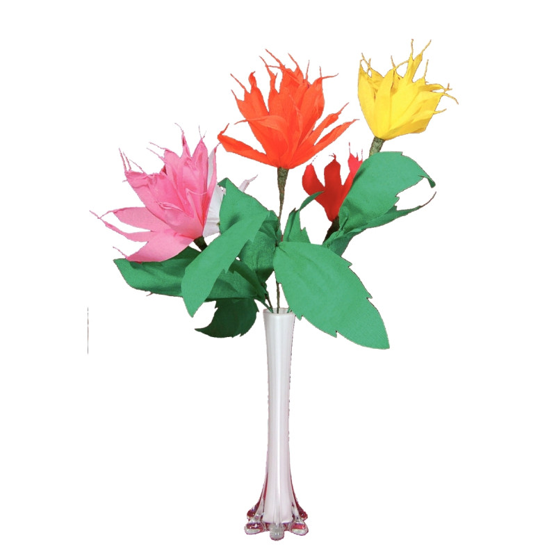 Paquet de 10 feuilles de crépon supérieur format 250 x 50 cm couleurs