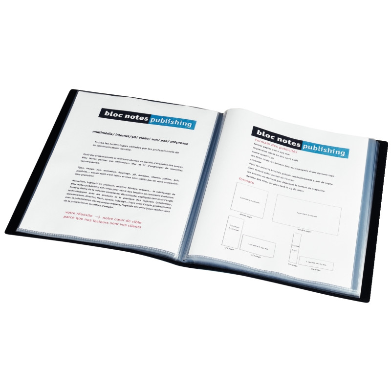 Protège-documents UP-LINE 60 vues, couverture en polypropylène rigide