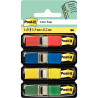 Carte de 4 x 35 index post-it étroit format 12 x 44 mm