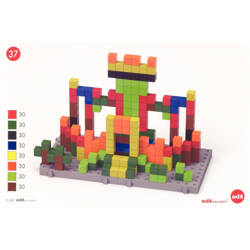 Boite de 240 mini cubes 3D 1 cm + 25 fiches