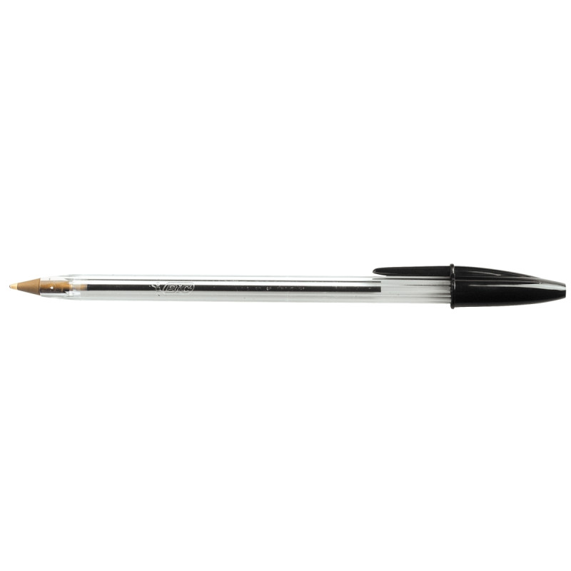 Stylo bille Cristal pointe moyenne noir