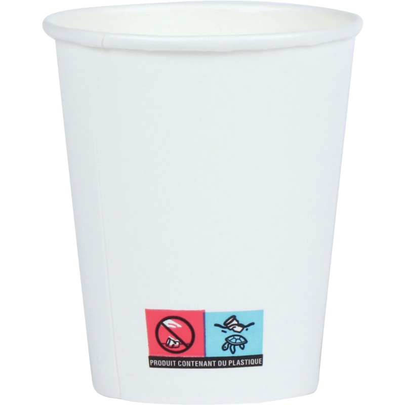 Sac de 50 gobelets en carton blanc 20cl