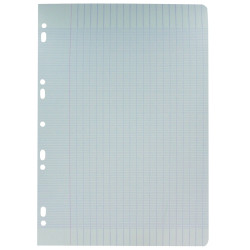 Feuillets mobiles 100 pages 80g, format A4, seyès bleu