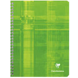 Reliure intégrale 180 pages CLAIREFONTAINE, format 17x22 cm, quadrillé