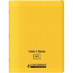 Piqûre 48 pages avec 2 rabats, format 24x32 cm, seyès 90g, couverture