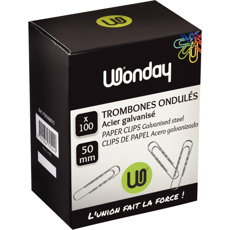 Boîte de 100 attaches ondulées 50 mm