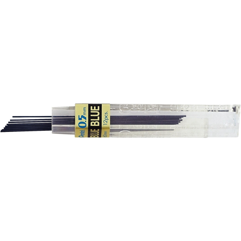Étui de 12 mines Pentel 0,5mm bleu